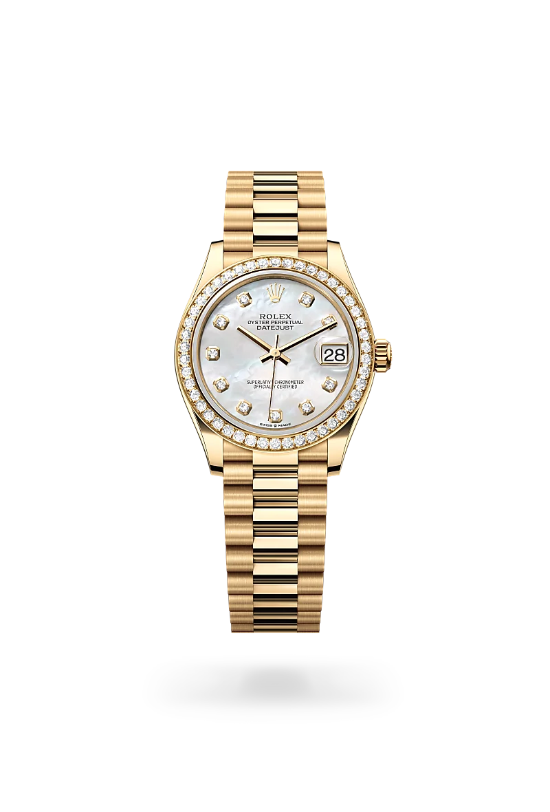 Rolex Oyster, 31 mm, yellow gold and diamonds M278288RBR-0006