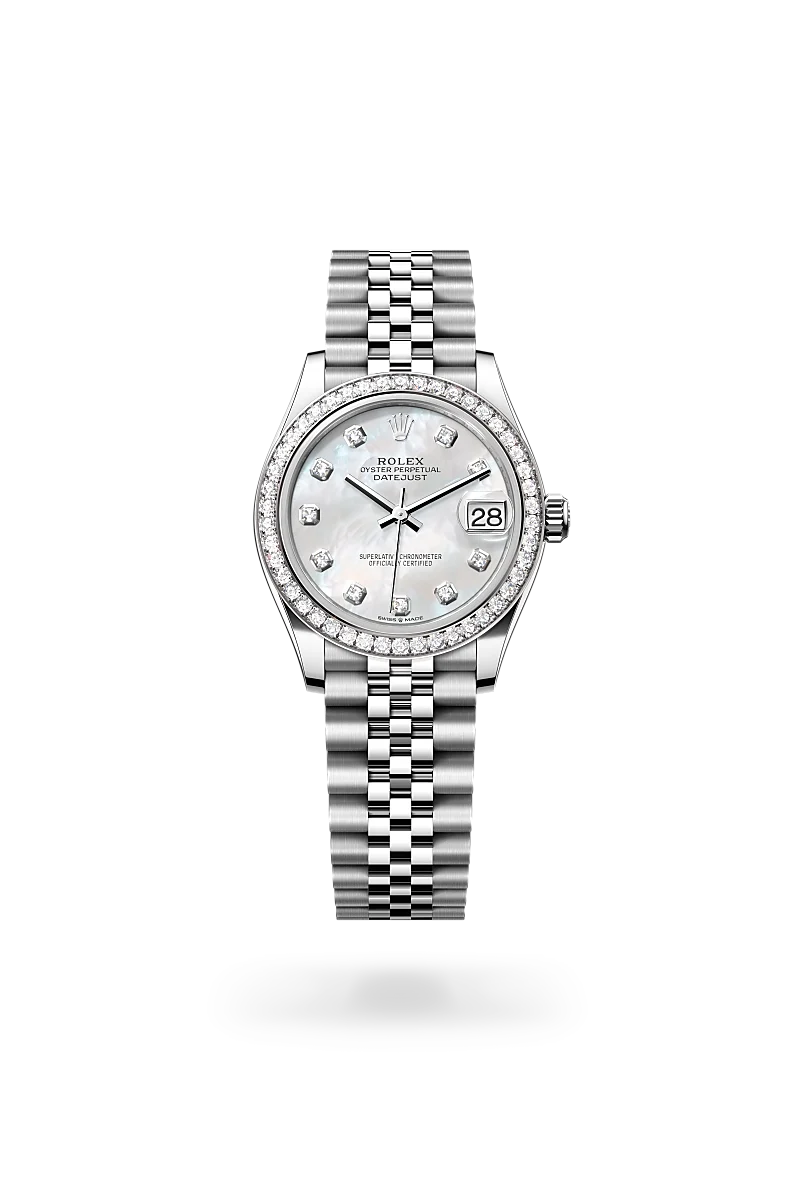 Rolex Oyster, 31 mm, Oystersteel, white gold and diamonds M278384RBR-0008